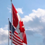 Canada-United States flags