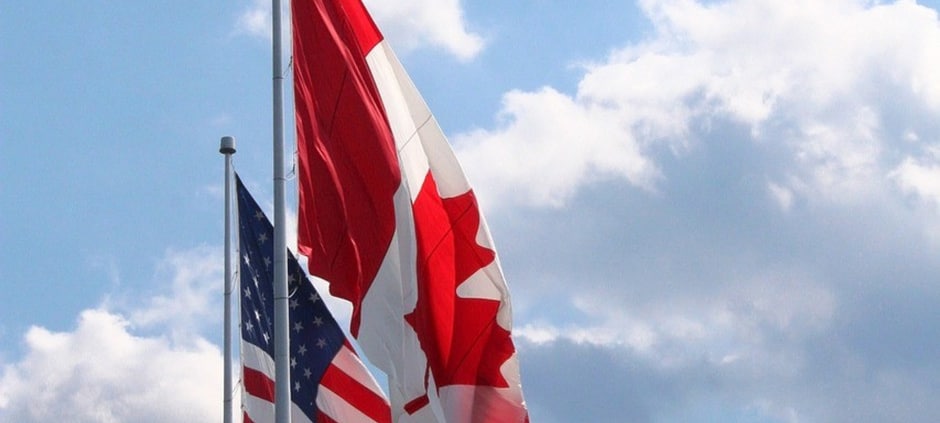 Canada-United States flags