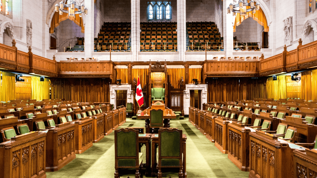 House of Commons in Ottawa before the tabling of the 2023 federal budget