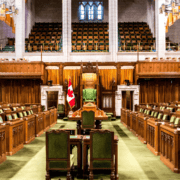 House of Commons in Ottawa before the tabling of the 2023 federal budget