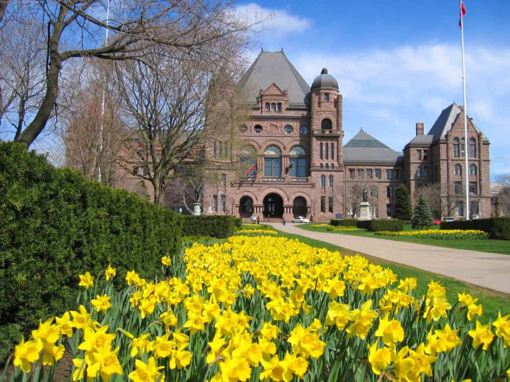 Queen's Park in Toronto where the 2024 Ontario Budget was presented in March
