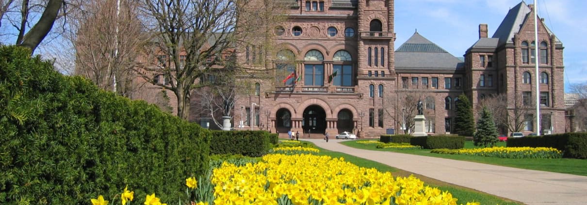 Queen's Park in Toronto where the 2024 Ontario Budget was presented in March