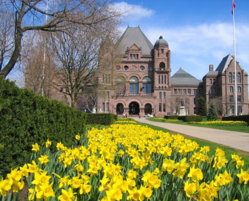 Queen's Park in Toronto where the 2024 Ontario Budget was presented in March