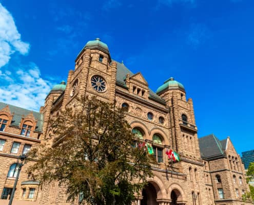 Queen's Park in Toronto where the 2025 Budget was tabled in the legislature