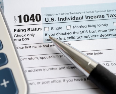 U.S. tax return and Section 899 removed from U.S. tax legislation